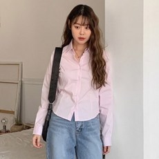 Lindashop 女款Lawson簡約素面彈性修身襯衫 cpnb3158k4c