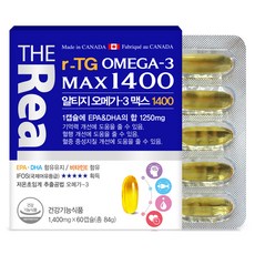 The Real Co rTG Omega 3 Max 1400魚油膠囊, 60顆, 1盒