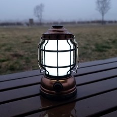 나스카피 클래식 LED 랜턴, 브라운 + 화이트, 1개