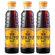 샘표 양조간장 501, 500ml, 3개