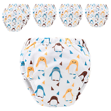 我家寶貝 6層紗寶寶學習褲, 企鵝, 6件