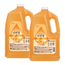 [비건라이프] 자연퐁 비린내 걱정없는 주방세제 오렌지 용기형 리필, 3.04L, 2개