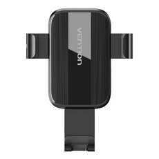 벤션 차량용 송풍구 고급형 스마트폰 중력 거치대, 1개, 블랙