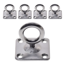 Sonjabisesang 不鏽鋼旋轉環形掛鉤 大, 鉻色, 5個