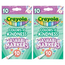 Crayola 繪兒樂 細線 Kindness 可水洗彩色筆, 10色, 2個