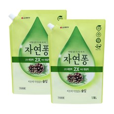 [비건라이프] 자연퐁 찌든때 걱정없는 주방세제 솔잎 리필형, 1.18L, 2개