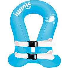 Eyewink 頸管浮力背心 25kg, 水藍色+鯨魚