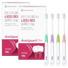 Daewoong Pharmaceutical Denti Guard Clinic Sirin E-Care 緊湊型牙刷超細毛小頭套組 4 件, 2組, 4個裝