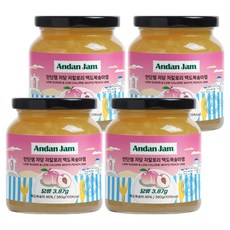 Andan Jam 低卡水蜜桃果醬, 4罐, 380g