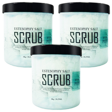 ESTESOPHY 鹽皂身體磨砂膏 薄荷, 3個, 1kg