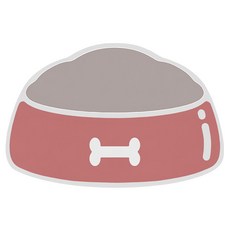 硅藻泥地墊, 粉色狗碗, 1個