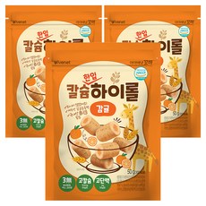 아이배냇 꼬마 칼슘 한입 하이롤 과자, 50g, 3개, 감귤