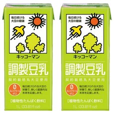 KIKKOMAN 龜甲萬 調製豆乳 植物性蛋白飲料, 1L, 2瓶