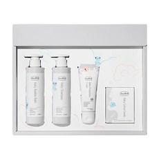 貝恩 嬰兒歡心禮盒4件組 泡泡香浴露200ml + 洗髮精200ml + 全效護膚膏75ml + 細紙軸棉花棒75支, 1組