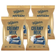 Whittaker's 迷你牛奶巧克力, 180g, 4袋