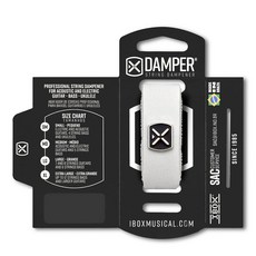 iBox 琴弦制音器皮革和鐵標籤白色, 1個