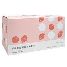 暖暖純手作 草莓蔓越莓綜合果乾水 Set 低熱量健康美味 冷泡熱泡皆宜, 5g, 10包, 1盒