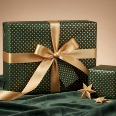 좋은기븐 트윙클양면 종이롤포장지, 카키, 1개