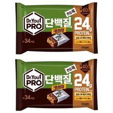닥터유 프로단백질바 크런치 한입쏙 34p, 420g, 2개