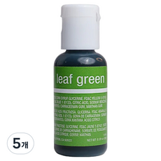 셰프마스터 리쿠아젤 수용성 식용색소 리프그린, 20g, 5개