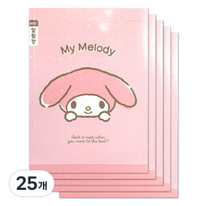 핑크망고 산리오 초등노트 좁은칸 알림장, 마이멜로디, 25개