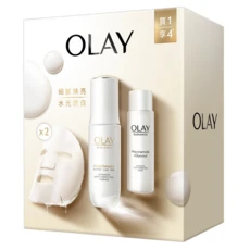 OLAY 歐蕾 水感透白光曜套裝 精華 30ml + 化妝水 45ml + 面膜 2片, 1組