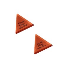 PDS홈데코 SIMPLE 아크릴 도형 마그넷 2p, 오렌지