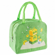 KOM 夢想系列 兒童保溫餐袋, 22.5 x 12.5 x 18.5cm, 機器人, 綠色, 1個, 22.5 x 12.5 x 18.5cm, 機器人 綠色, 1個