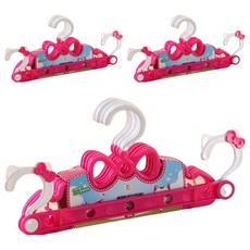 哩哩摳摳 lilikoko 卡通造型衣架 五入組, 粉白, 3組