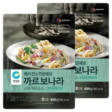 청정원 베이컨 앤 까망베르 까르보나라 스파게티소스, 250g, 2개