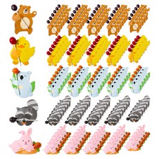 indi.k 動物朋友們棒棒糖紙 5種 10入組, 2套, 混合顏色