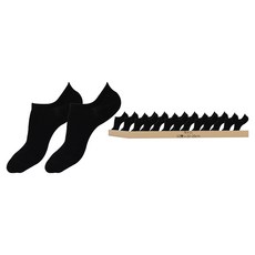 B.V.D. 細針低口直角女襪 12雙, 22~25cm, 黑