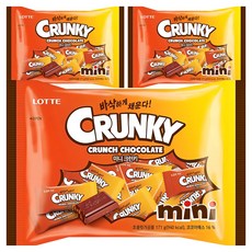 롯데웰푸드 미니 크런키, 171g, 3개