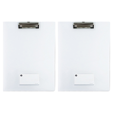 珠友文化 PP丹麥夾 附名片袋 A4, 透明, 2入