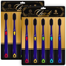 AKei. 生活矯正用微細刷毛黑色炭牙刷, 5入, 2個