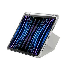 베이스어스 각도조절 펜슬 커버 태블릿PC 케이스, 그레이, 1개