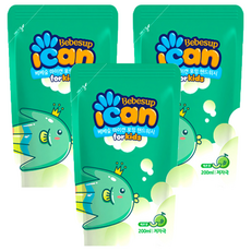 ICAN Bebesup 泡沫洗手乳 哈密瓜香 補充包, 3個, 200ml