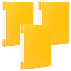 連勤 pp二孔3/4圓型夾 小背寬 lc-9001-2r y, 黃色, 3個