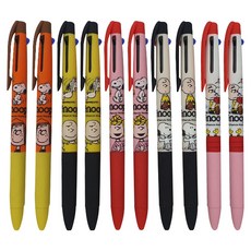 花生漫畫 史努比 3色原子筆 0.5mm, 隨機出貨, 10個
