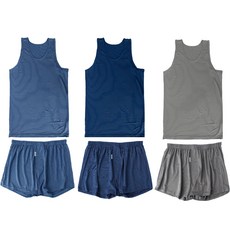 DOSSY 男款無袖休閒套組 3入+短褲 3入