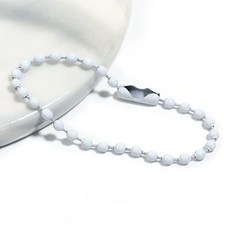 MAME 컬러 볼체인 군번줄, 화이트, 50개