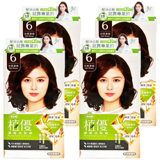 美吾髮植優 護髮染髮霜, 6自然深棕, 4盒