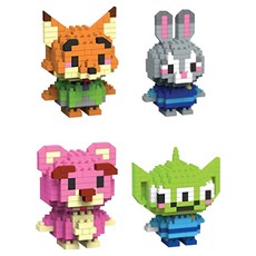 바니랜드 브릭스 블록 4종 세트, 랜덤발송, 1세트