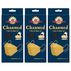 Charmed 昌明生技 守護天使 成人立體口罩 KF94, 10片, 3盒, 砂金