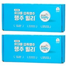 윌리365 행주 윌리 휴대용 압축 행주, 2개, 25개입