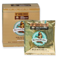 HAWAIIAN PARADISE COFFEE 香草夏威夷可娜KONA濾掛式咖啡, 10g, 6包, 1盒