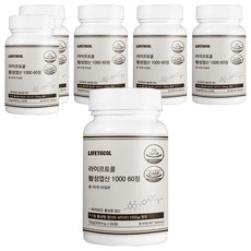 LIFETOCOL 活性葉酸錠 1000, 60顆, 18g, 6罐
