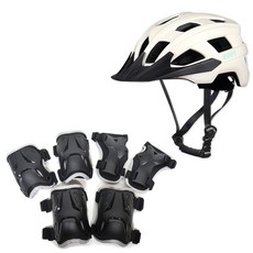 ZOOT 安全帽 + 護具組, 乳白色(安全帽) + 黑色(護具), 1組