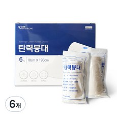 상처엔 뉴스킨케어 탄력붕대 10 x 190 cm, 6개, 6개입