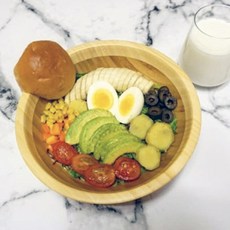 바이굿즈 대나무 샐러드볼 원형 소, 1개